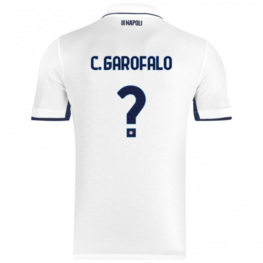 Niño Camiseta Christian Garofalo #0 Blanco Azul Real 2ª Equipación 2024/25 La Camisa Chile