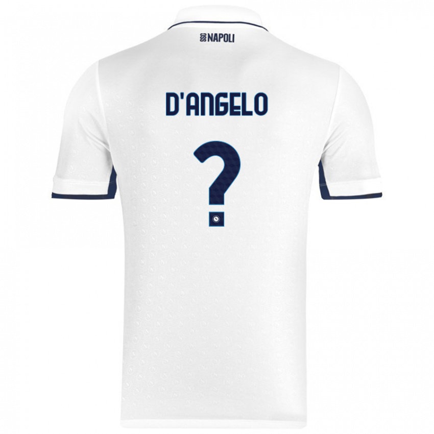 Niño Camiseta Giuseppe D'angelo #0 Blanco Azul Real 2ª Equipación 2024/25 La Camisa Chile