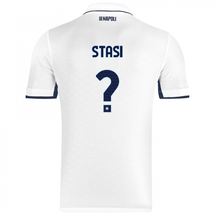 Niño Camiseta Pasquale Stasi #0 Blanco Azul Real 2ª Equipación 2024/25 La Camisa Chile