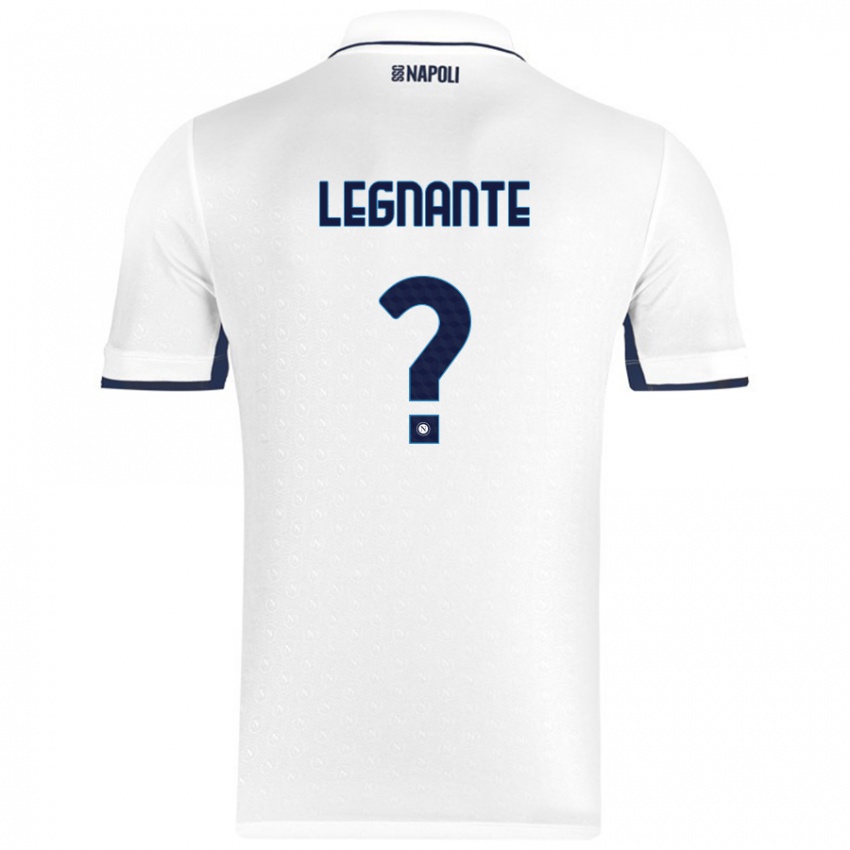 Niño Camiseta Manuel Legnante #0 Blanco Azul Real 2ª Equipación 2024/25 La Camisa Chile