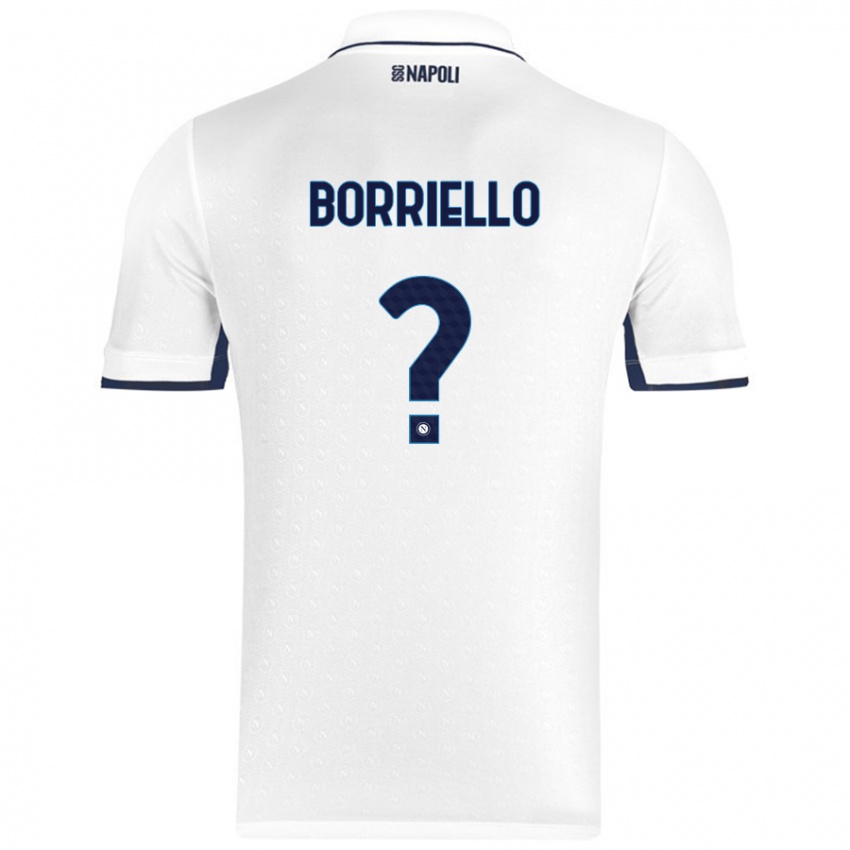 Niño Camiseta Salvatore Borriello #0 Blanco Azul Real 2ª Equipación 2024/25 La Camisa Chile