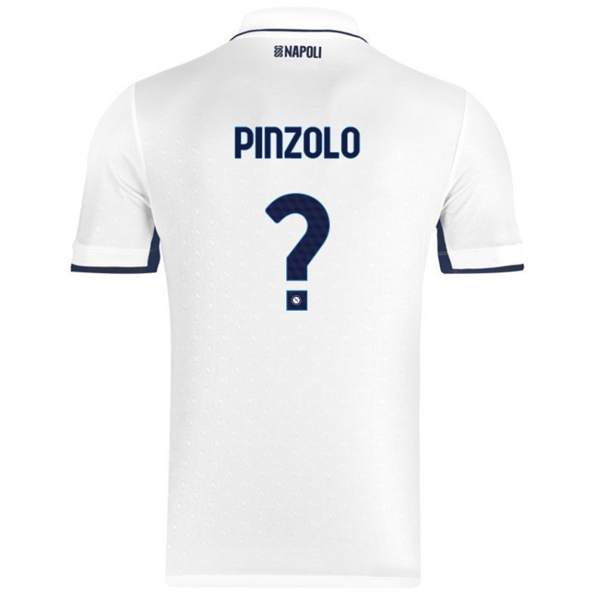 Niño Camiseta Giandiego Pinzolo #0 Blanco Azul Real 2ª Equipación 2024/25 La Camisa Chile