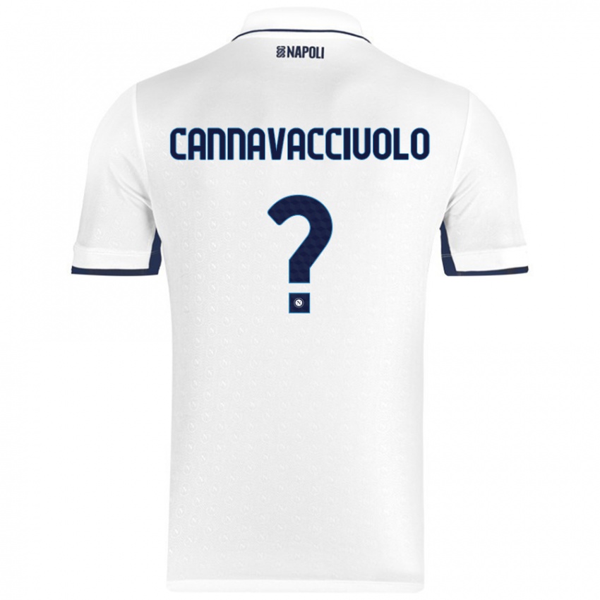 Niño Camiseta Luigi Pio Cannavacciuolo #0 Blanco Azul Real 2ª Equipación 2024/25 La Camisa Chile