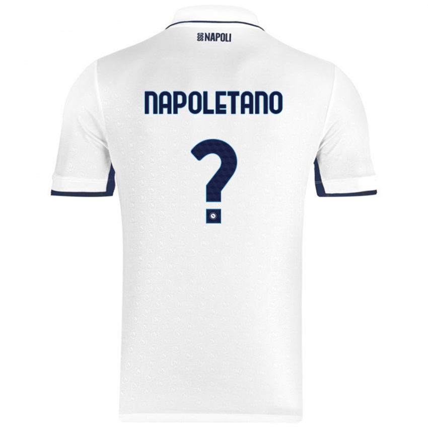 Niño Camiseta Jordan Napoletano #0 Blanco Azul Real 2ª Equipación 2024/25 La Camisa Chile