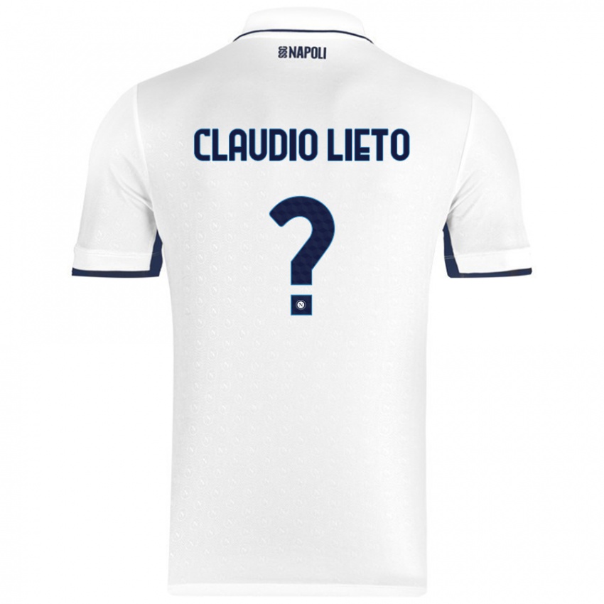 Niño Camiseta Claudio Lieto #0 Blanco Azul Real 2ª Equipación 2024/25 La Camisa Chile