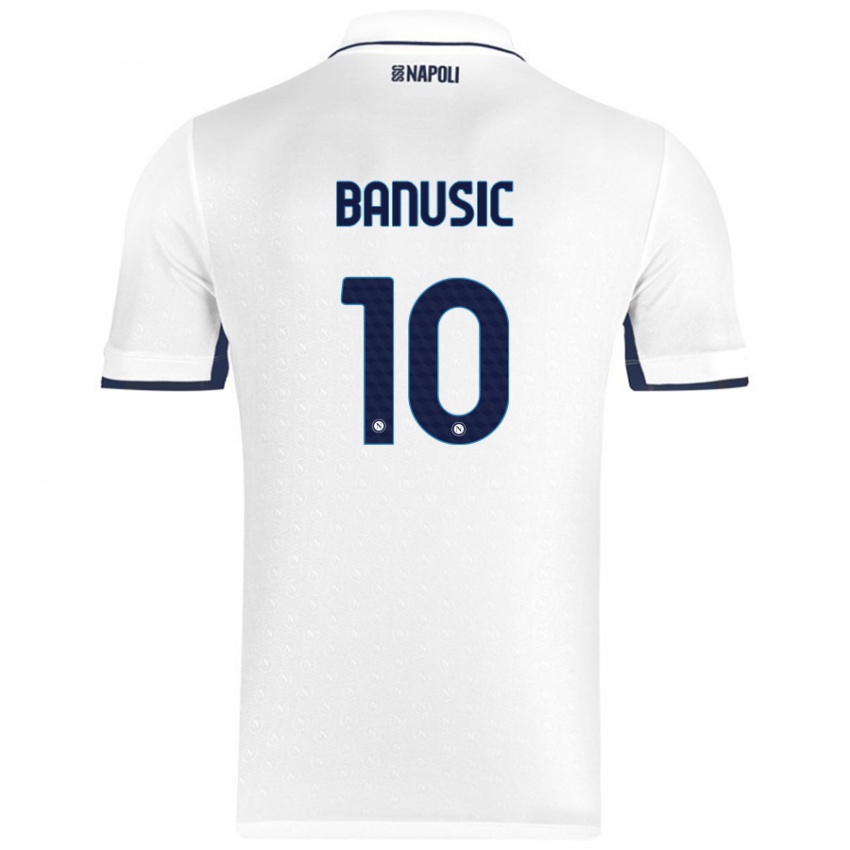 Niño Camiseta Marija Banušić #10 Blanco Azul Real 2ª Equipación 2024/25 La Camisa Chile