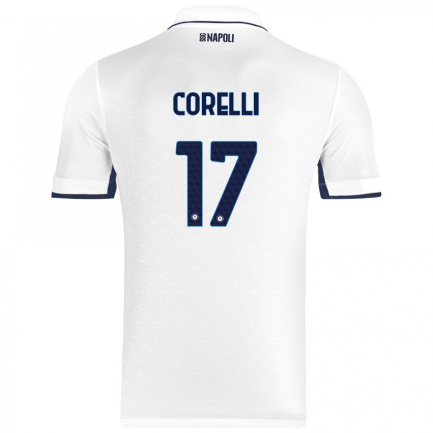 Niño Camiseta Alice Corelli #17 Blanco Azul Real 2ª Equipación 2024/25 La Camisa Chile