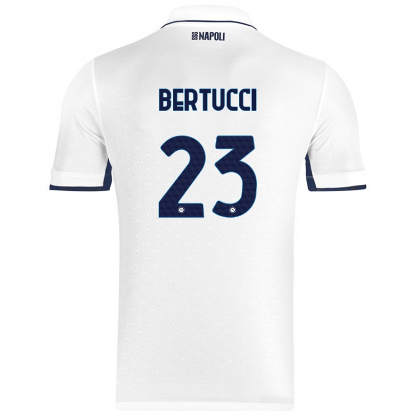 Niño Camiseta Sofia Bertucci #23 Blanco Azul Real 2ª Equipación 2024/25 La Camisa Chile