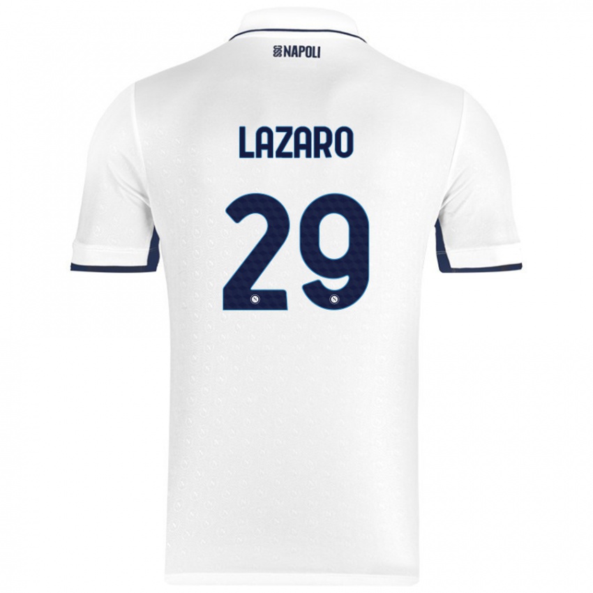 Niño Camiseta Paloma Lázaro #29 Blanco Azul Real 2ª Equipación 2024/25 La Camisa Chile