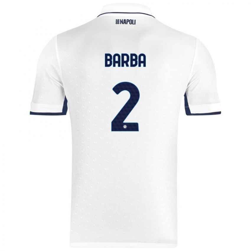 Niño Camiseta Benedetto Barba #2 Blanco Azul Real 2ª Equipación 2024/25 La Camisa Chile