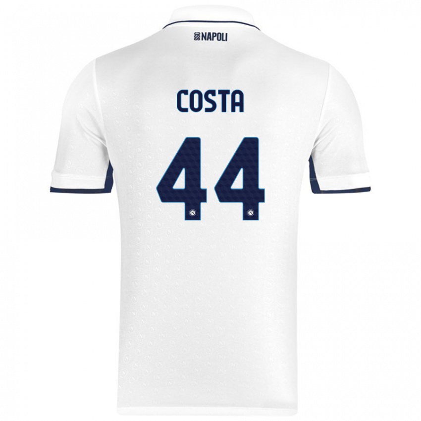 Niño Camiseta Filippo Costa #44 Blanco Azul Real 2ª Equipación 2024/25 La Camisa Chile