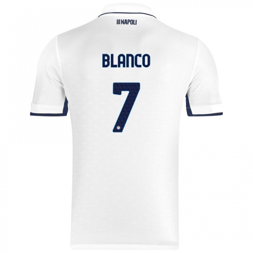 Niño Camiseta Gimena Blanco #7 Blanco Azul Real 2ª Equipación 2024/25 La Camisa Chile