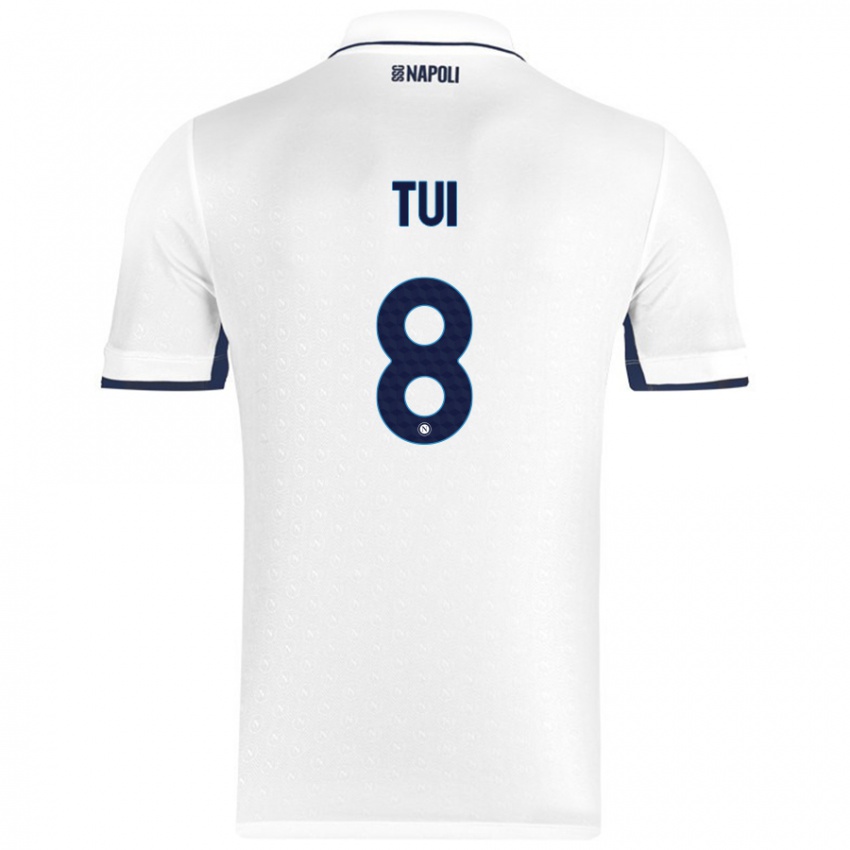 Niño Camiseta Sara Tui #8 Blanco Azul Real 2ª Equipación 2024/25 La Camisa Chile