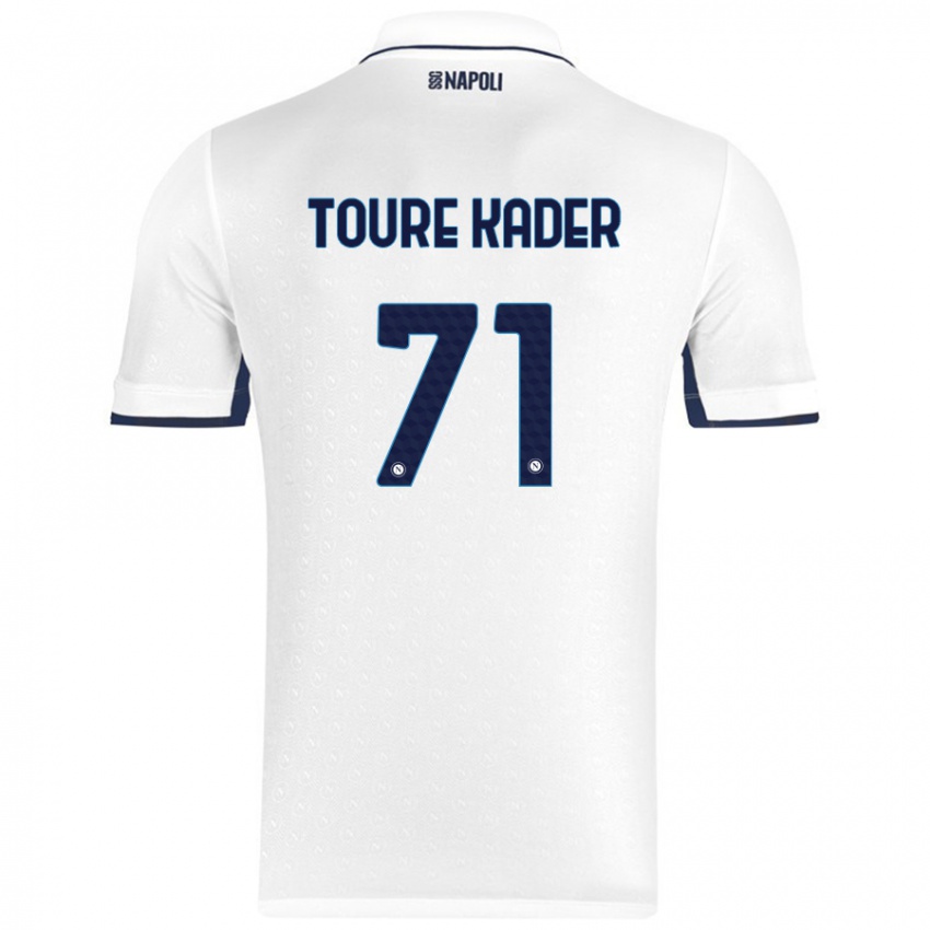 Niño Camiseta Aziz Toure Kader #71 Blanco Azul Real 2ª Equipación 2024/25 La Camisa Chile