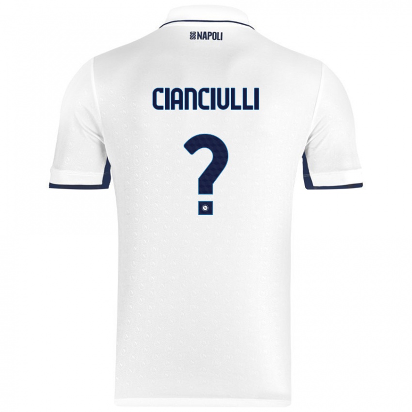 Niño Camiseta Antonio Cianciulli #0 Blanco Azul Real 2ª Equipación 2024/25 La Camisa Chile