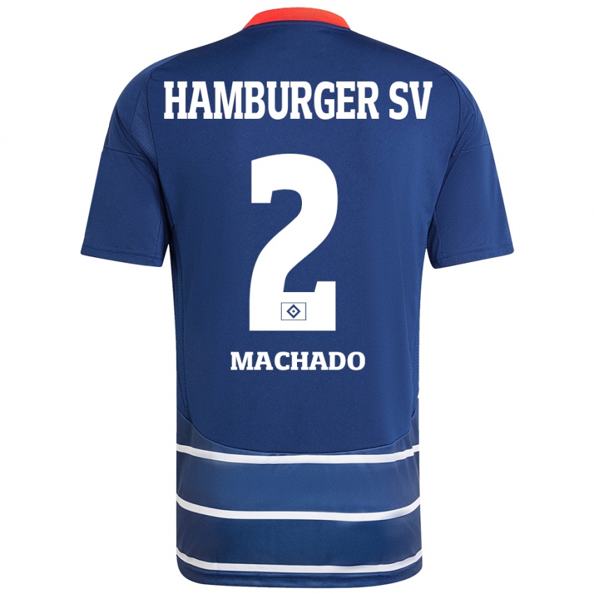 Niño Camiseta Kilian Hölscher Machado #2 Azul Oscuro 2ª Equipación 2024/25 La Camisa Chile