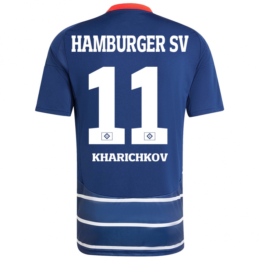 Niño Camiseta Valentyn Kharichkov #11 Azul Oscuro 2ª Equipación 2024/25 La Camisa Chile