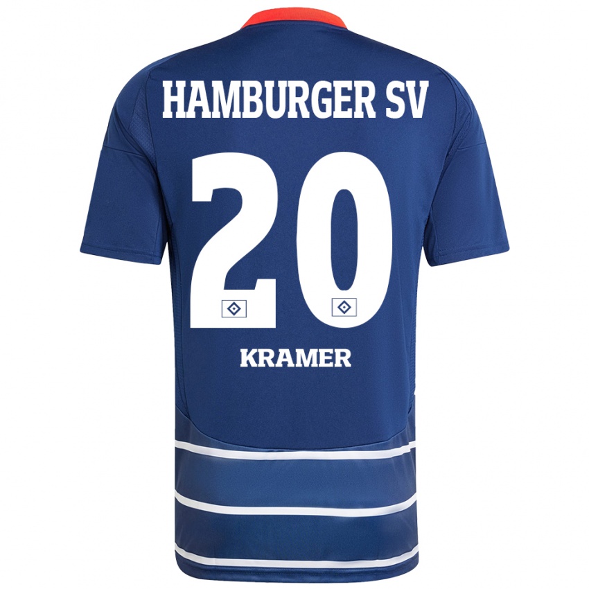 Niño Camiseta Timon Kramer #20 Azul Oscuro 2ª Equipación 2024/25 La Camisa Chile