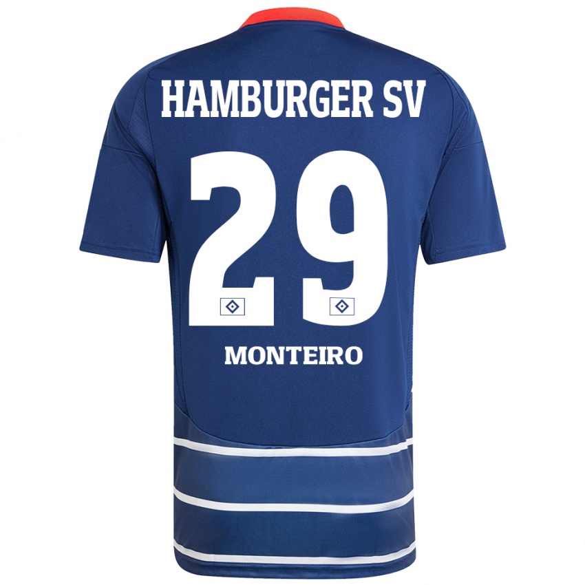 Niño Camiseta Alfa Monteiro #29 Azul Oscuro 2ª Equipación 2024/25 La Camisa Chile