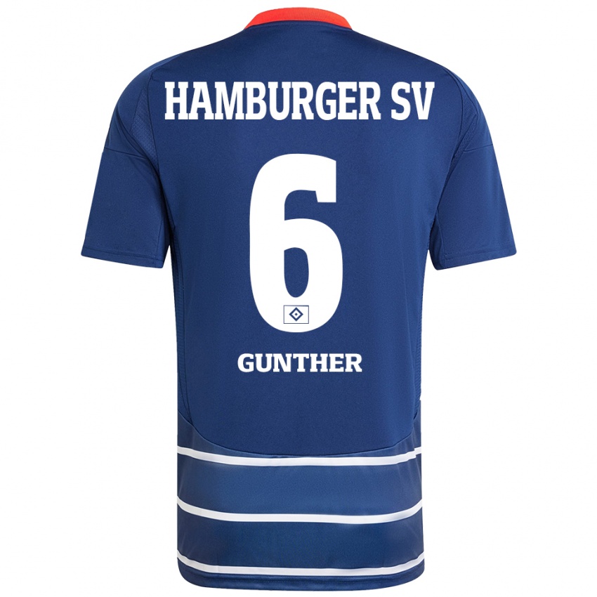 Niño Camiseta Hannah Günther #6 Azul Oscuro 2ª Equipación 2024/25 La Camisa Chile