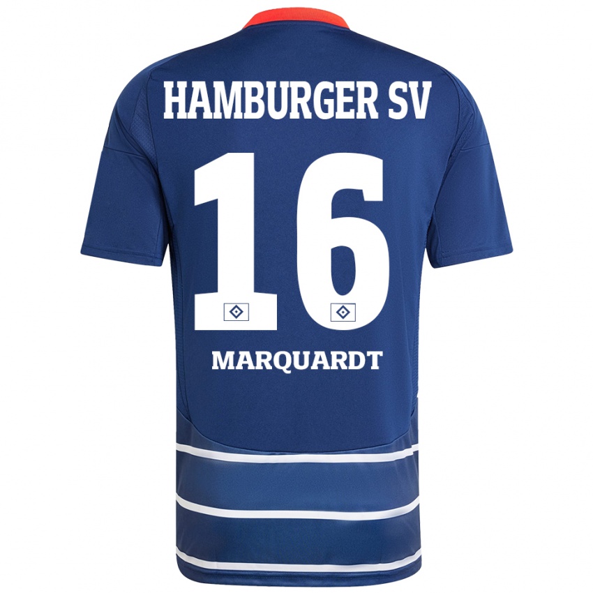 Niño Camiseta Dana Marquardt #16 Azul Oscuro 2ª Equipación 2024/25 La Camisa Chile