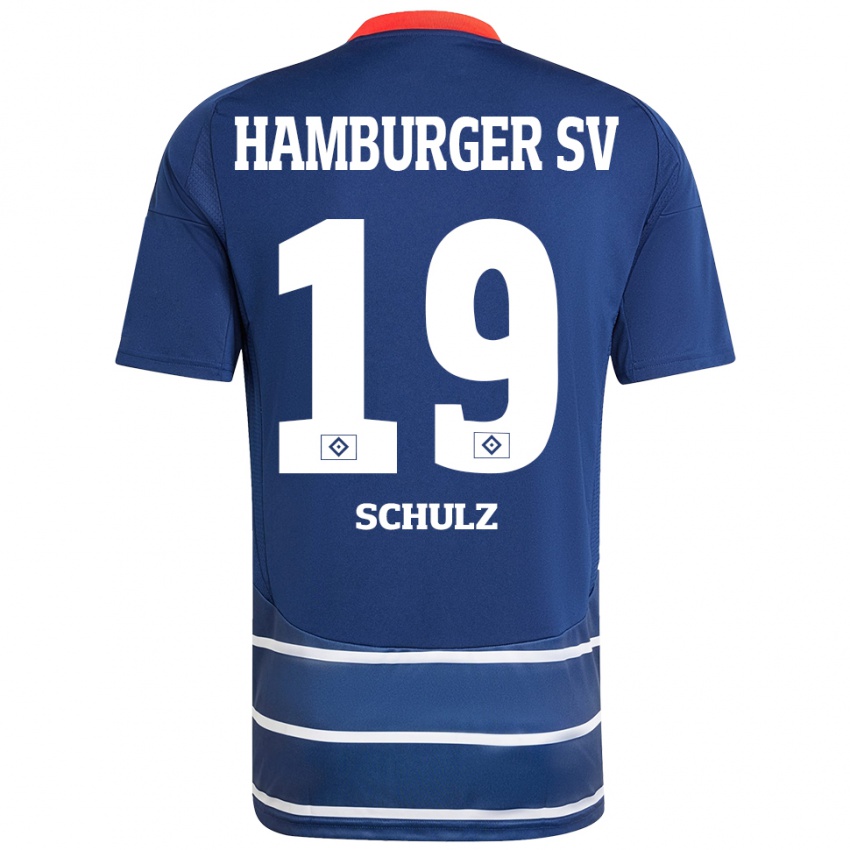 Niño Camiseta Victoria Schulz #19 Azul Oscuro 2ª Equipación 2024/25 La Camisa Chile