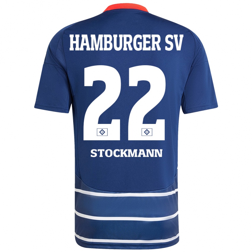 Niño Camiseta Sarah Stöckmann #22 Azul Oscuro 2ª Equipación 2024/25 La Camisa Chile