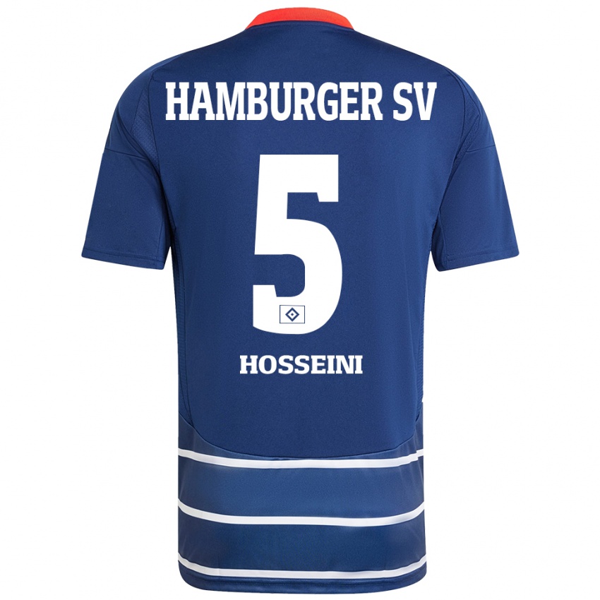 Niño Camiseta Reza Hosseini #5 Azul Oscuro 2ª Equipación 2024/25 La Camisa Chile