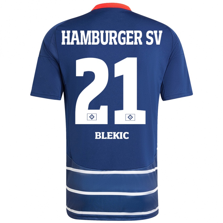 Niño Camiseta Romeo Blekic #21 Azul Oscuro 2ª Equipación 2024/25 La Camisa Chile