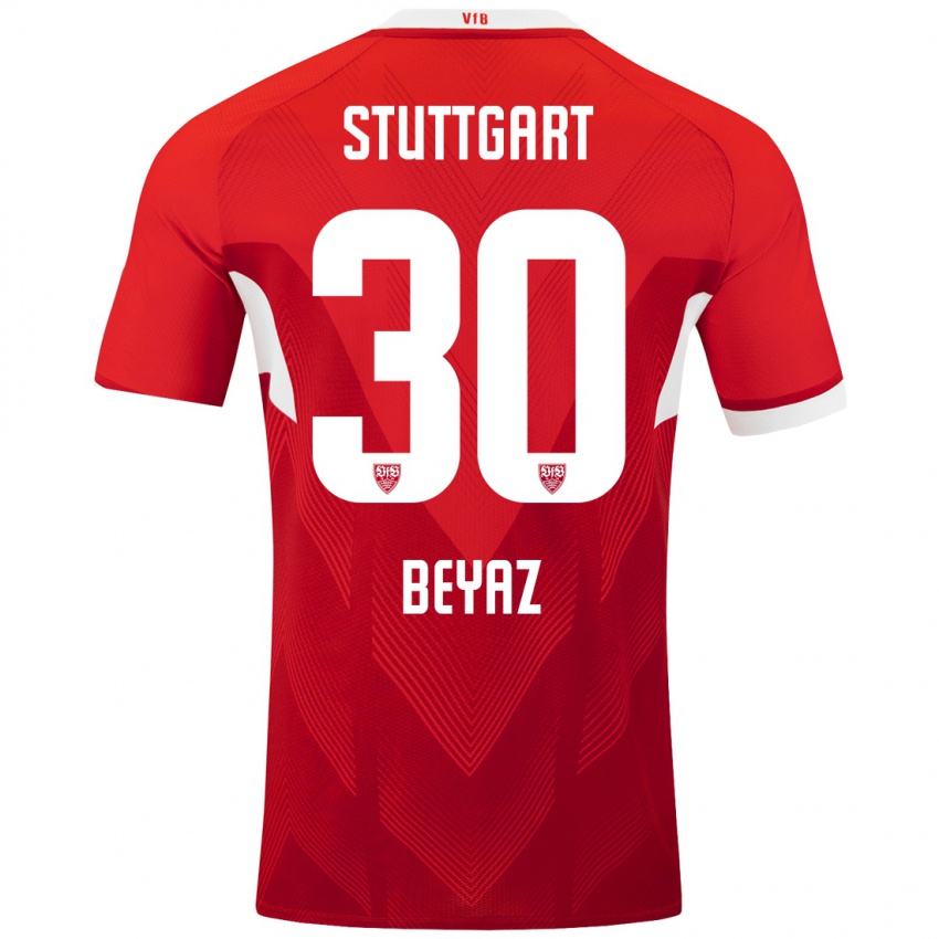 Niño Camiseta Ömer Beyaz #30 Rojo Blanco 2ª Equipación 2024/25 La Camisa Chile