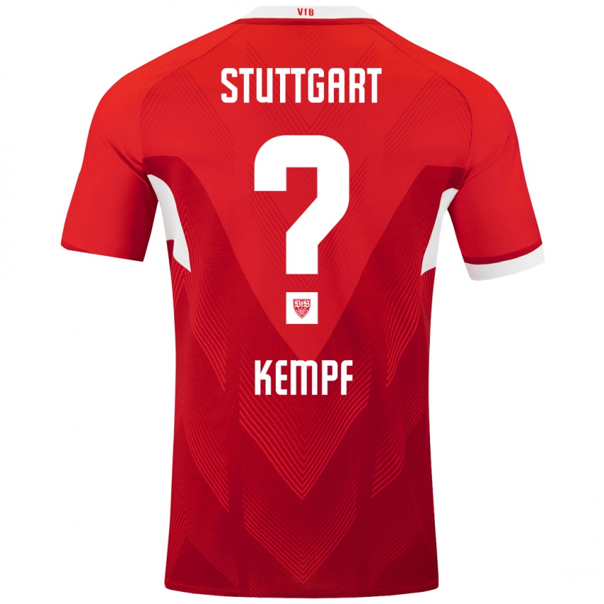 Niño Camiseta Karl Kempf #0 Rojo Blanco 2ª Equipación 2024/25 La Camisa Chile