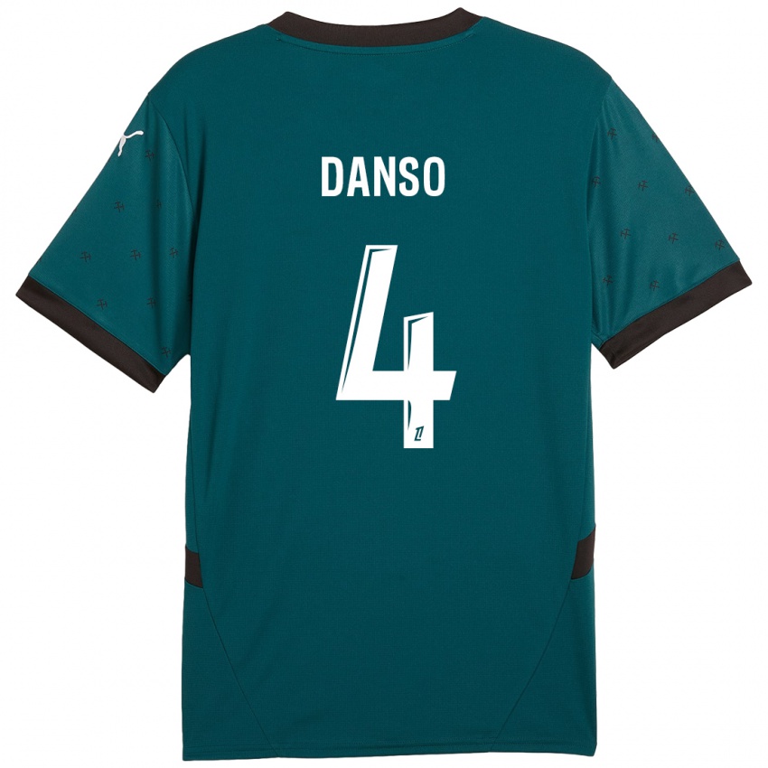 Niño Camiseta Kevin Danso #4 Verde Oscuro 2ª Equipación 2024/25 La Camisa Chile