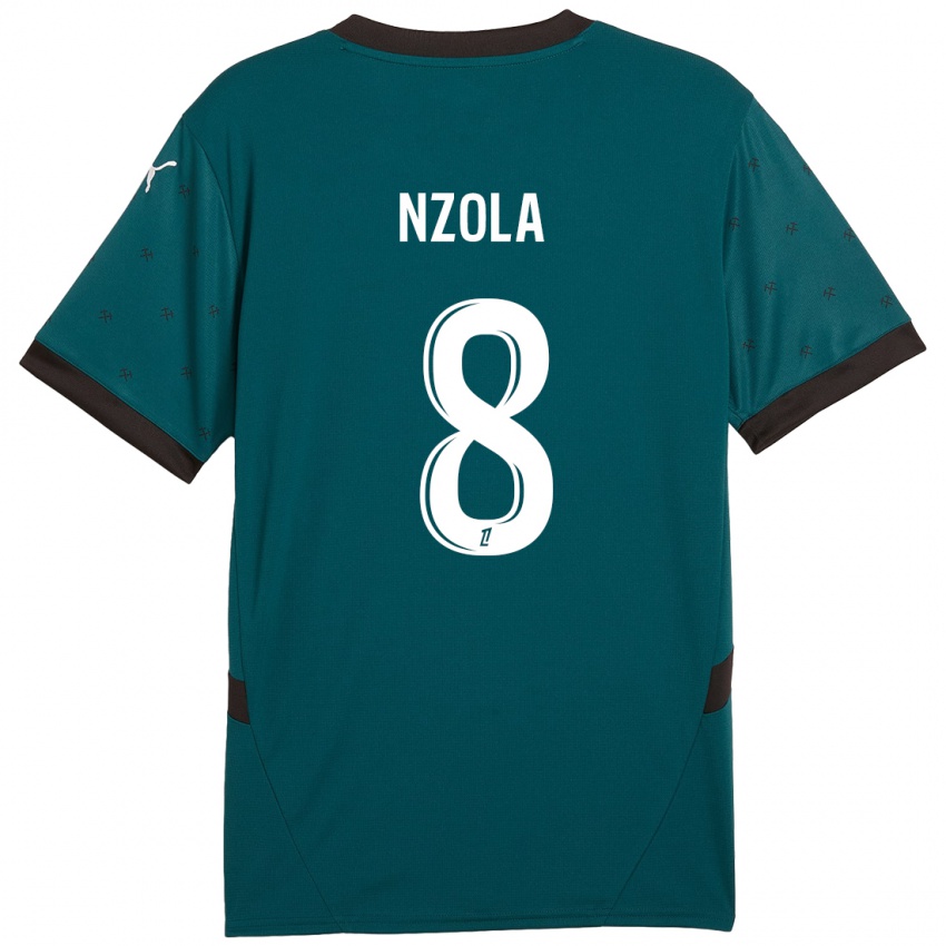 Niño Camiseta M'bala Nzola #8 Verde Oscuro 2ª Equipación 2024/25 La Camisa Chile