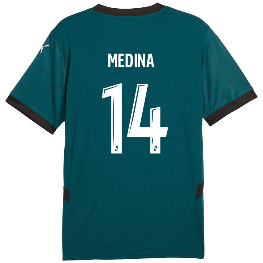 Niño Camiseta Facundo Medina #14 Verde Oscuro 2ª Equipación 2024/25 La Camisa Chile