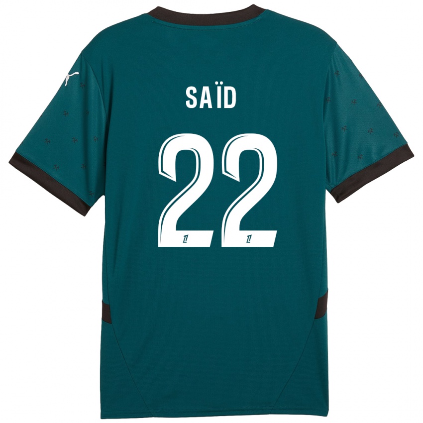 Niño Camiseta Wesley Saïd #22 Verde Oscuro 2ª Equipación 2024/25 La Camisa Chile