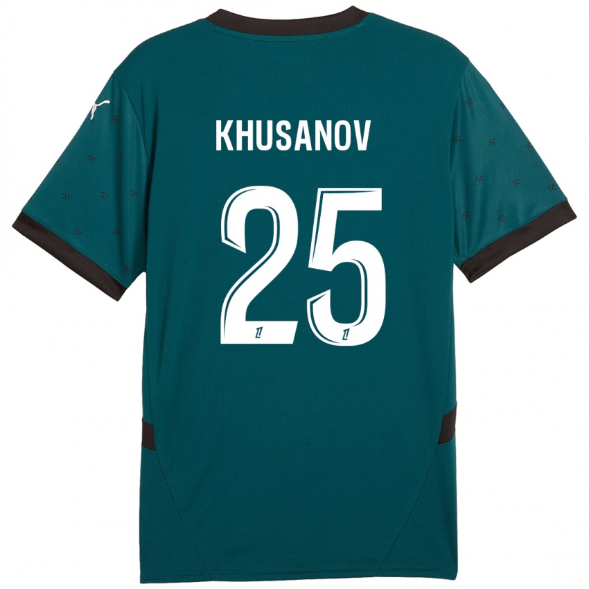 Niño Camiseta Abdukodir Khusanov #25 Verde Oscuro 2ª Equipación 2024/25 La Camisa Chile