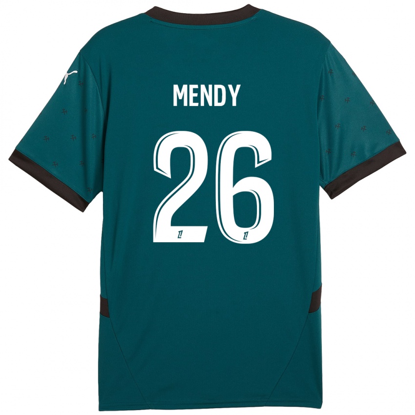 Niño Camiseta Nampalys Mendy #26 Verde Oscuro 2ª Equipación 2024/25 La Camisa Chile