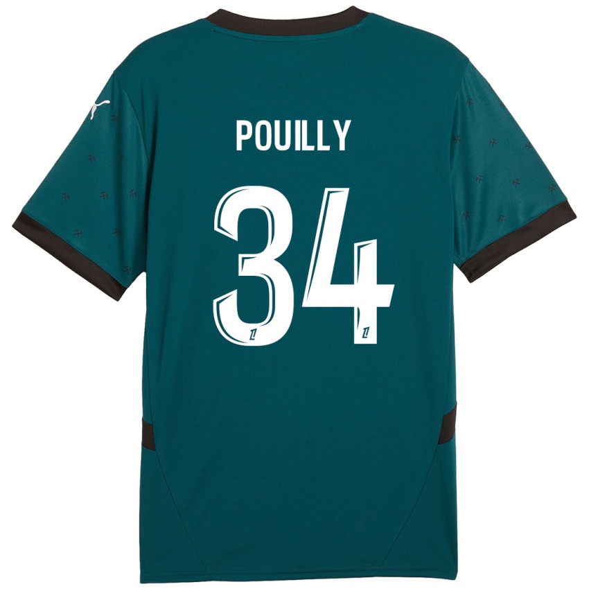 Niño Camiseta Tom Pouilly #34 Verde Oscuro 2ª Equipación 2024/25 La Camisa Chile