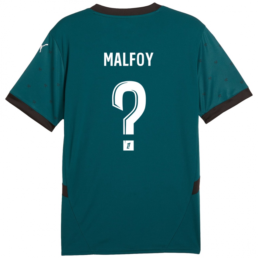 Niño Camiseta Lucas Malfoy #0 Verde Oscuro 2ª Equipación 2024/25 La Camisa Chile