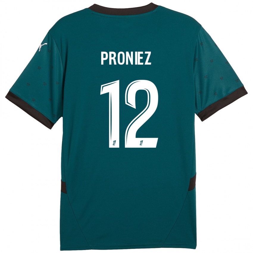 Niño Camiseta Fany Proniez #12 Verde Oscuro 2ª Equipación 2024/25 La Camisa Chile