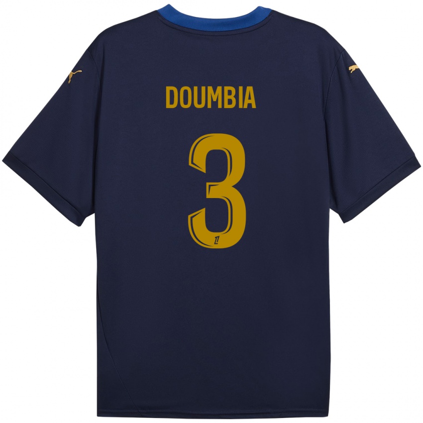 Niño Camiseta Kamory Doumbia #3 Azul Marino Dorado 2ª Equipación 2024/25 La Camisa Chile