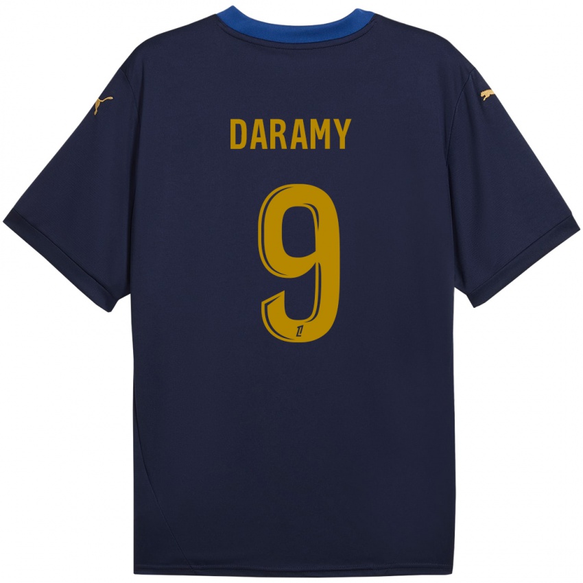 Niño Camiseta Mohamed Daramy #9 Azul Marino Dorado 2ª Equipación 2024/25 La Camisa Chile