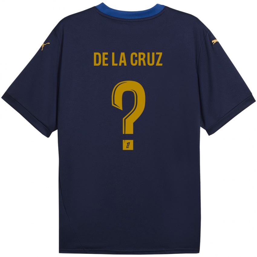 Niño Camiseta Maiky De La Cruz #0 Azul Marino Dorado 2ª Equipación 2024/25 La Camisa Chile