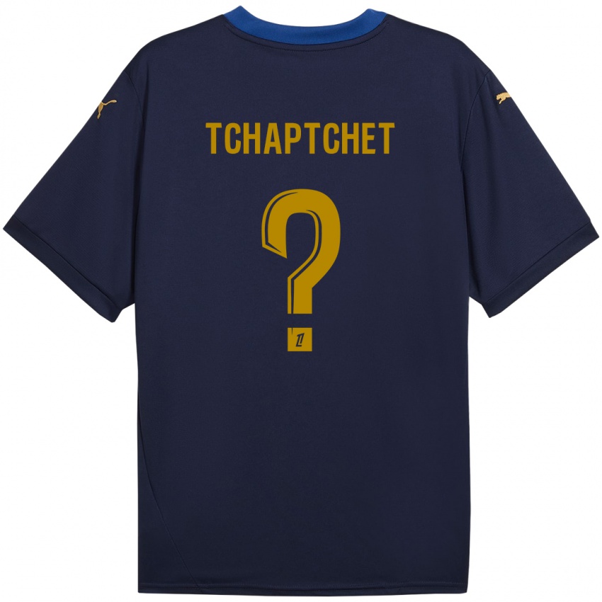 Niño Camiseta Arthur Tchaptchet #0 Azul Marino Dorado 2ª Equipación 2024/25 La Camisa Chile