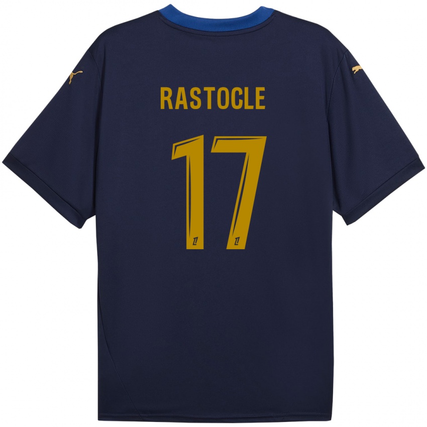 Niño Camiseta Jade Rastocle #17 Azul Marino Dorado 2ª Equipación 2024/25 La Camisa Chile