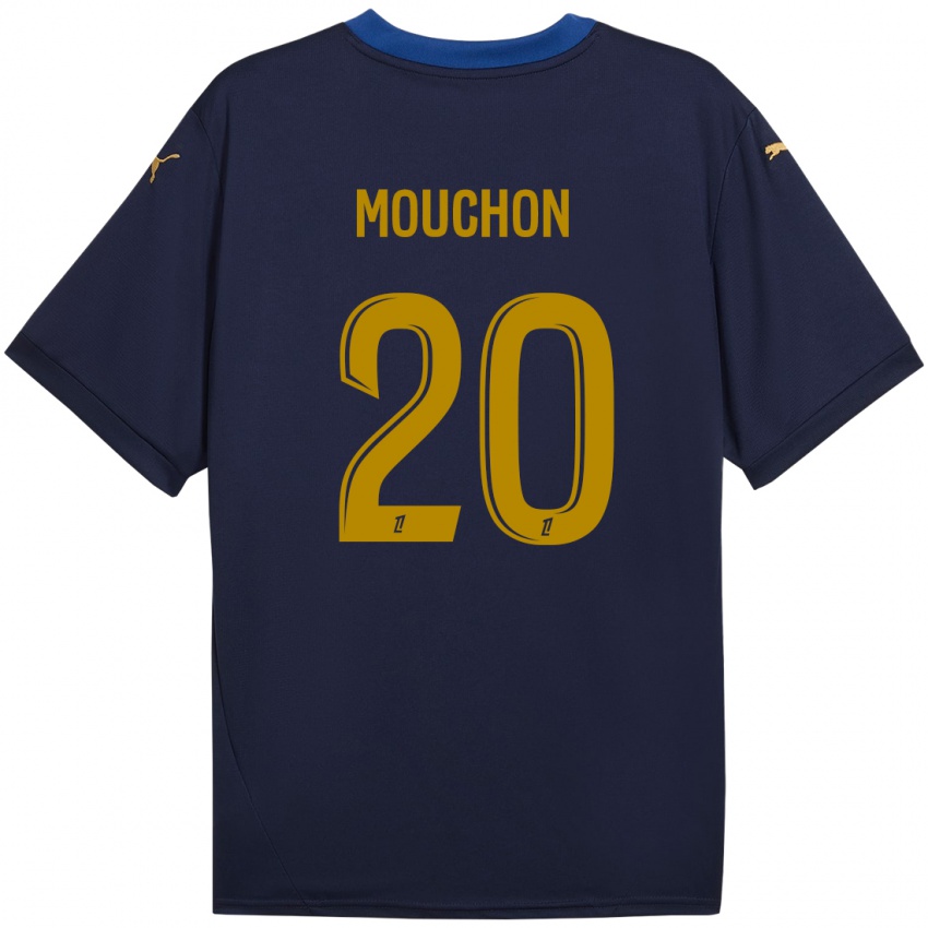 Niño Camiseta Noemie Mouchon #20 Azul Marino Dorado 2ª Equipación 2024/25 La Camisa Chile