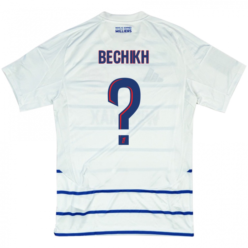 Niño Camiseta Mohamed Bechikh #0 Blanco Azul 2ª Equipación 2024/25 La Camisa Chile