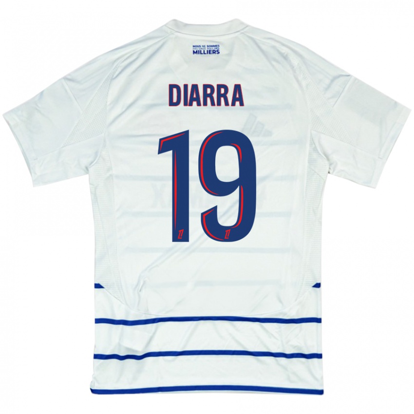 Niño Camiseta Habib Diarra #19 Blanco Azul 2ª Equipación 2024/25 La Camisa Chile