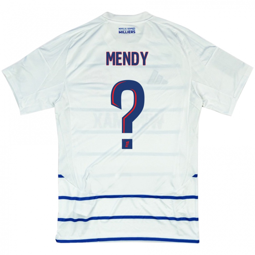 Niño Camiseta François Mendy #0 Blanco Azul 2ª Equipación 2024/25 La Camisa Chile