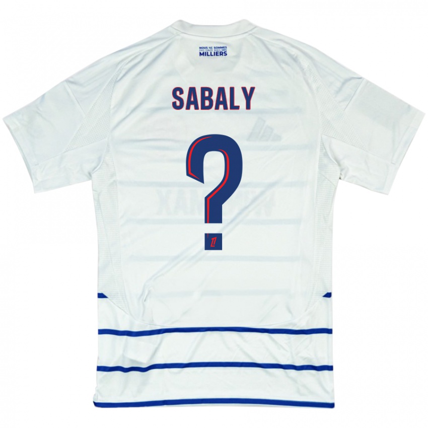 Niño Camiseta Idrissa Sabaly #0 Blanco Azul 2ª Equipación 2024/25 La Camisa Chile